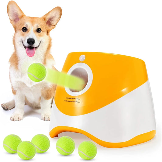 Automatic Dog Ball Launcher – Interactive Tennis Throwing Machine with USB Rechargeable Catapult for Fun Pet Play