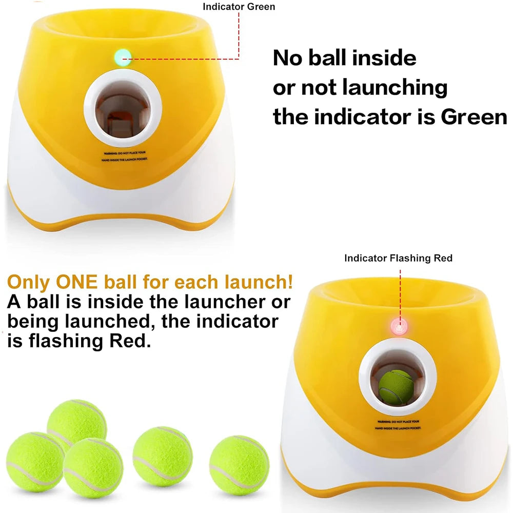 Automatic Dog Ball Launcher – Interactive Tennis Throwing Machine with USB Rechargeable Catapult for Fun Pet Play