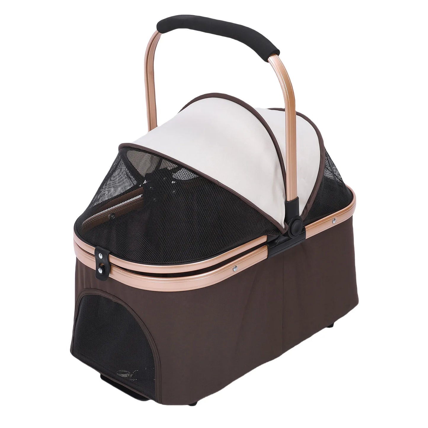 Double Pet Stroller – Lightweight Foldable 4-Wheel Dog & Cat Travel Carrier | Detachable Portable Pet Cart