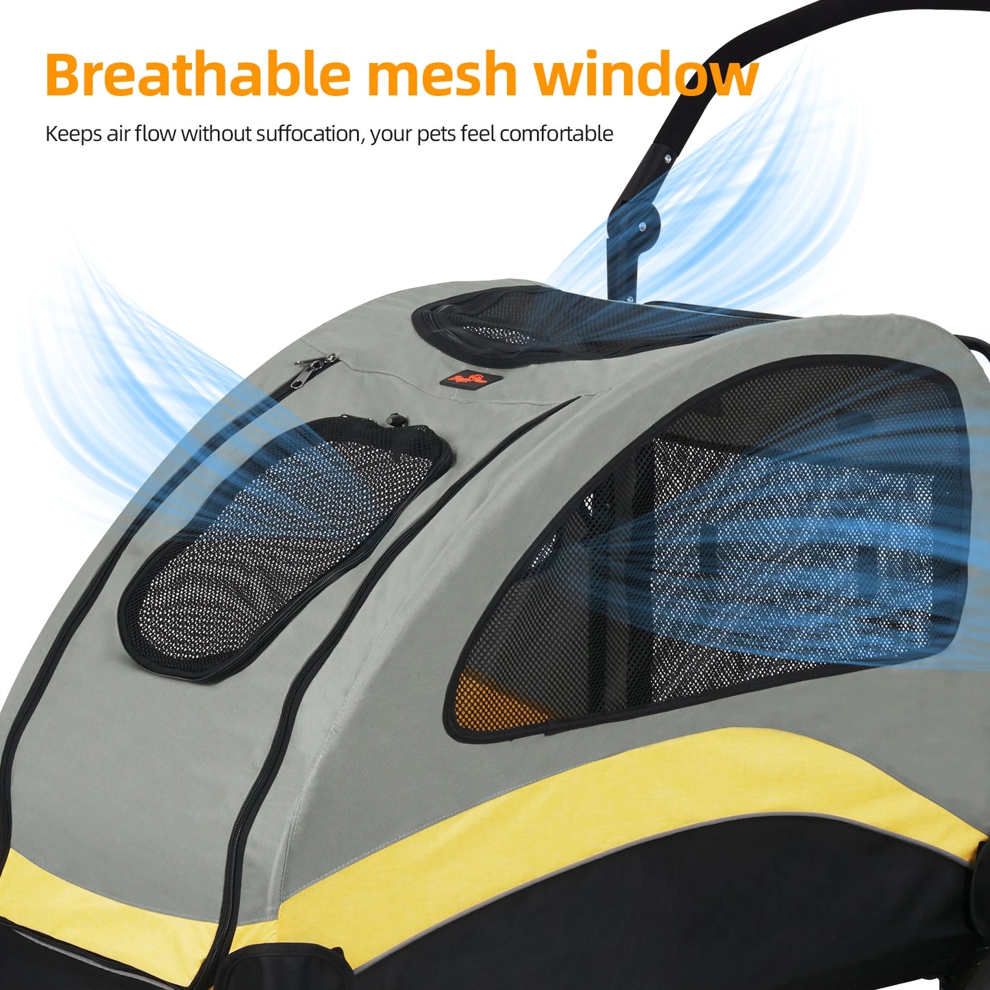 Ultra-Large Dog Stroller – 4-Wheel Foldable Pet Jogger Wagon | Outdoor Travel Cart up to 55kg