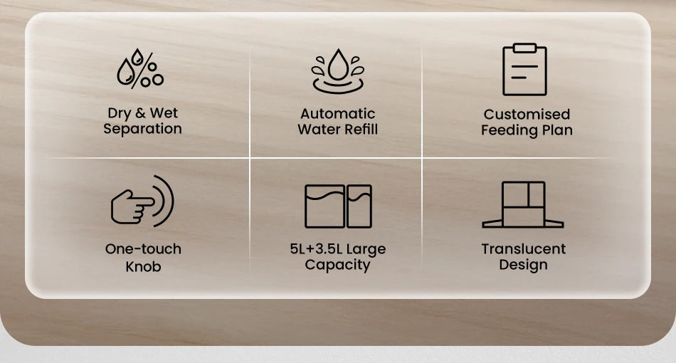 ROJECO 2-in-1 Automatic Pet Feeder & Water Fountain – 8.5L Dog Food Dispenser with Button Control