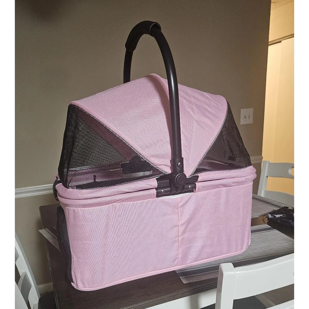 Lightweight Outdoor Pet Stroller – Foldable Breathable Dog & Cat Travel Pram with Universal Wheels