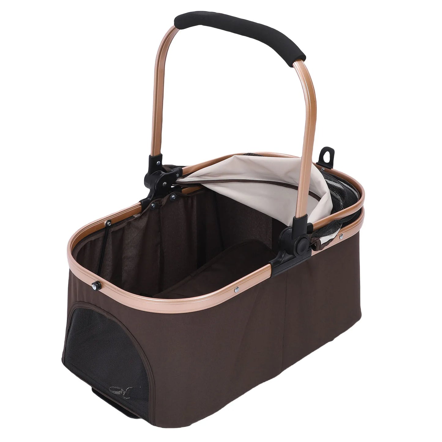 Double Pet Stroller – Lightweight Foldable 4-Wheel Dog & Cat Travel Carrier | Detachable Portable Pet Cart