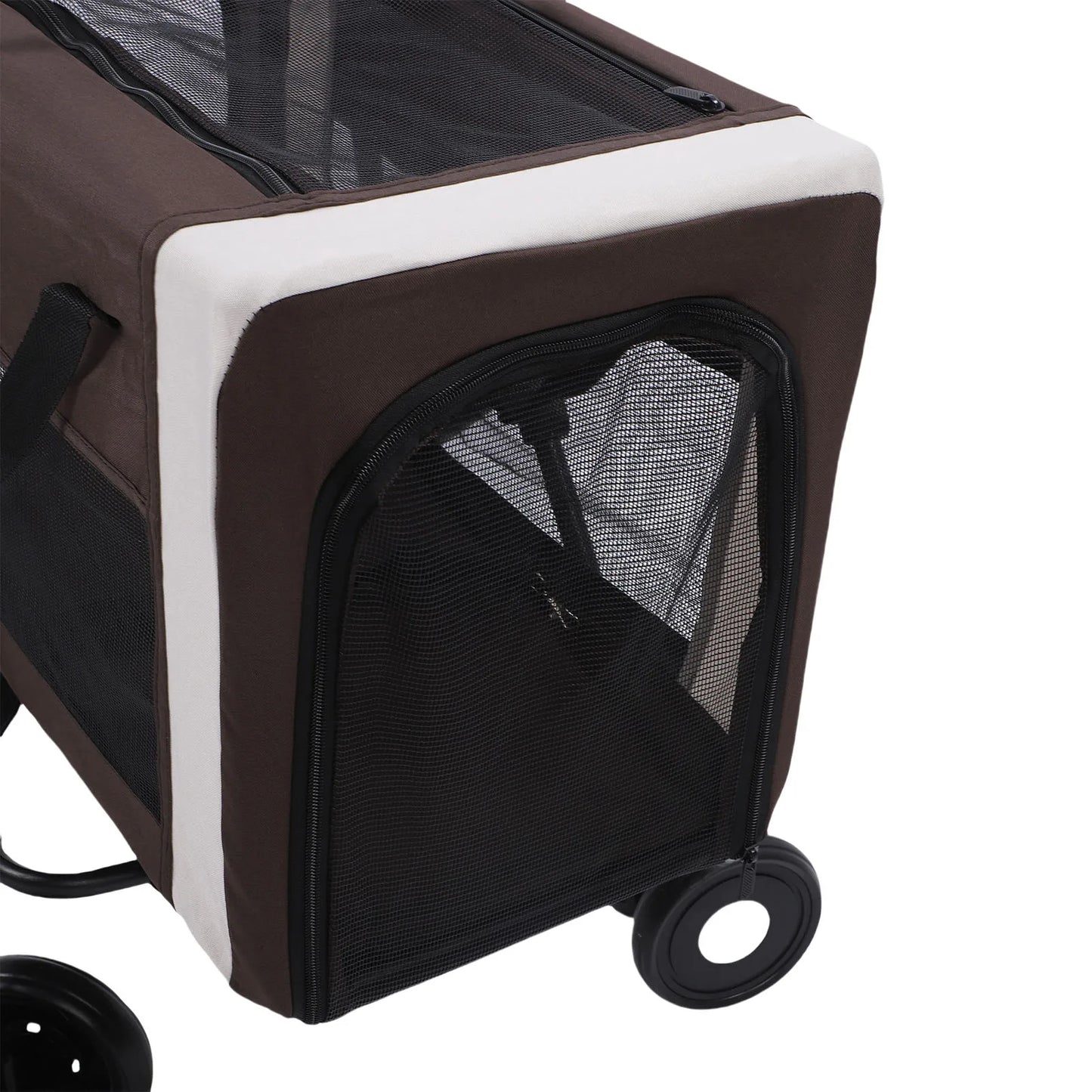 Double Pet Stroller – Lightweight Foldable 4-Wheel Dog & Cat Travel Carrier | Detachable Portable Pet Cart